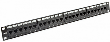 Патч-панель EPNew 19" 24xRJ-45 UTP, Cat.6, dual type (6PLH-240BK) 15396/300157 фото