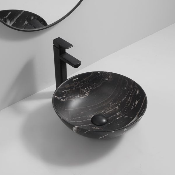 Раковина накладная Mixxus Premium ELLIPSE-0106 MARBLE 390х390х140mm (MP6533) MP6533 фото
