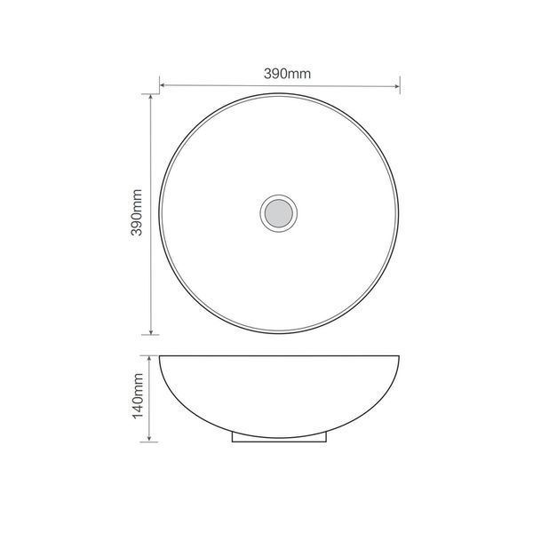 Раковина накладная Mixxus Premium ELLIPSE-0106 MARBLE 390х390х140mm (MP6533) MP6533 фото