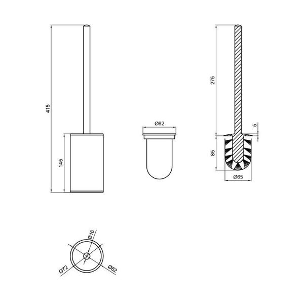 Йоржик підлоговий Qtap Liberty QTLIBCRM11571 Chrome SD00040052 фото