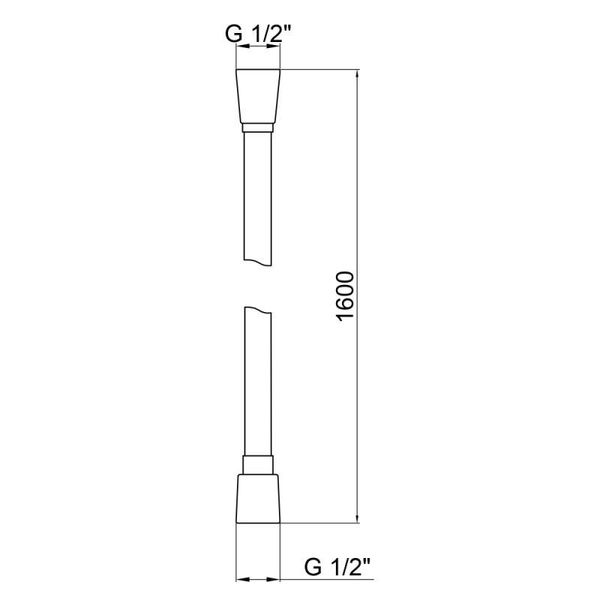 Шланг для душу Qtap Hadice 1,60 м QT054BL43074 SD00049191 фото