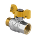 Кран кульовий Nolf NF.722 - 1/2" FM ГШМ YELLOW, ручка "метелик" жовта (NF2951) NF2951 фото 1