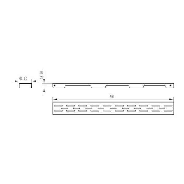 Решетка для линейного трапа Qtap Grate FD700 (NKS) SD00052804 фото