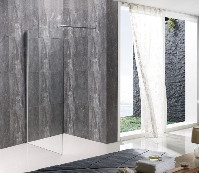 Душевая перегородка Mixxus Premium FLAT SP01-140x200-TR Chrome Walk-In прозрачное стекло 8мм (MI6853) MI6853 фото