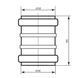 Муфта канализационная двухраструбная Ostendorf-OSMA HT-System PLUS d50 SD00057117 фото 2