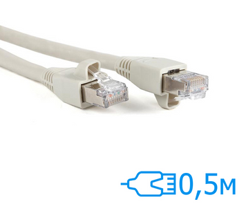 Патч-корд Kingda 0.5м FTP Cat.5e литий сірий RJ45, CU (PAFT4050) 11293/2471 фото