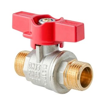Кран кульовий ШШМ KOER EXTREME KE.219-15 - 1/2" MM ручка "метелик" червона (KR5762) KR5762 фото