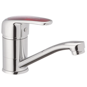 Смеситель для умывальника Haiba Magic 555 (15 см) с красной ручкой (HB0673) HB0673 фото