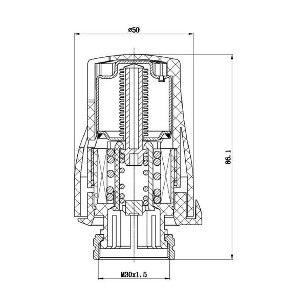 Термостатическая головка SD Forte М30х1,5 SF254 SD00021151 фото