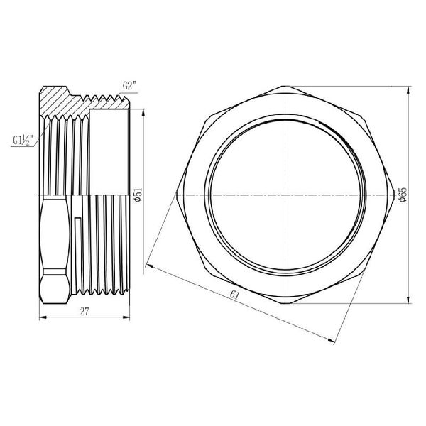 Футорка SD Forte 2" 1/2 НВ SF3745040 SD00002737 фото