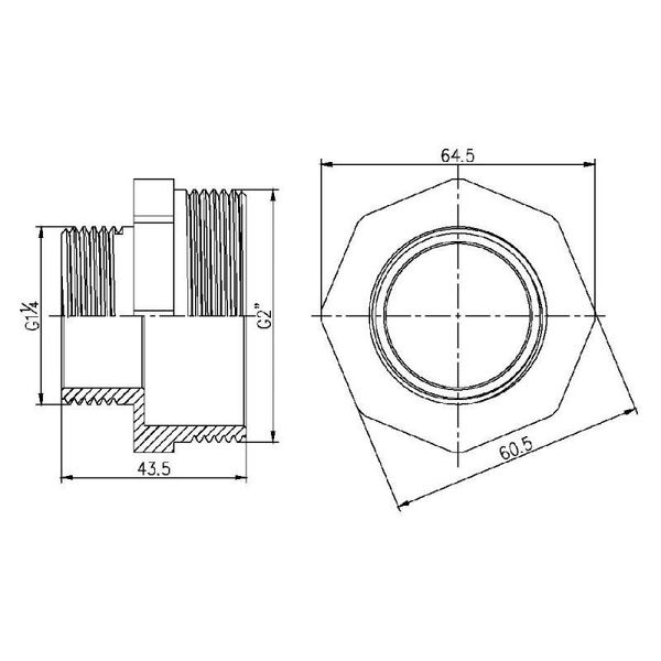 Ніпель редукційний SD Forte 2х1" 1/4 SF3595032 SD00002571 фото