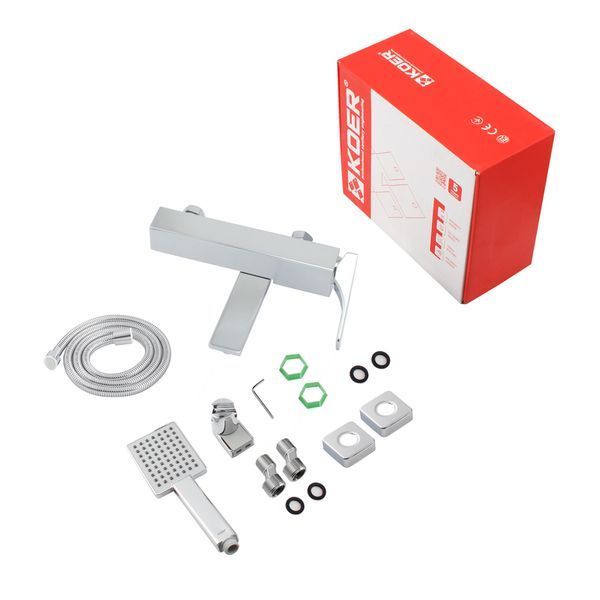 Змішувач для ванни з коротким виливом KOER KB-41010-01 (Колір хром) (KR3484) KR3484 фото