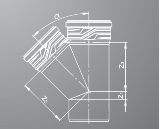 Трійник каналізаційний ASG Plast Ø 110, 87.5° 1288021296 фото