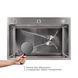 Акционный набор Lidz: мойка H6845 Decor 3,0/1,0 мм + Смеситель Aria для кухни с гибким изливом (k35) Grey SD00057363 фото 14
