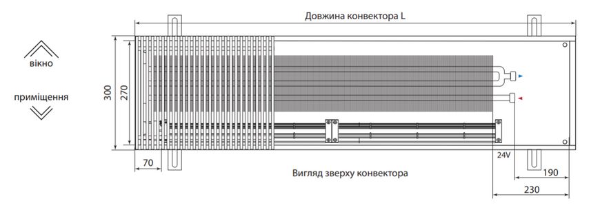 Внутрішній конвектор Fancoil з примусовою конвекцією FCF.3.75.300 1427948889 фото