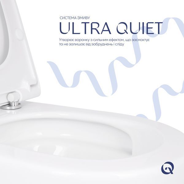 Унітаз підвісний Qtap Robin ML Ultra Quiet 490x365x325&nbsp;мм, з сидінням Soft-close MagLock, White QTROBML26W49621 SD00055745 фото