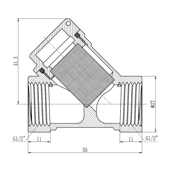 Фільтр SD Forte 1/2" для газу SF125G15 SD00021153 фото