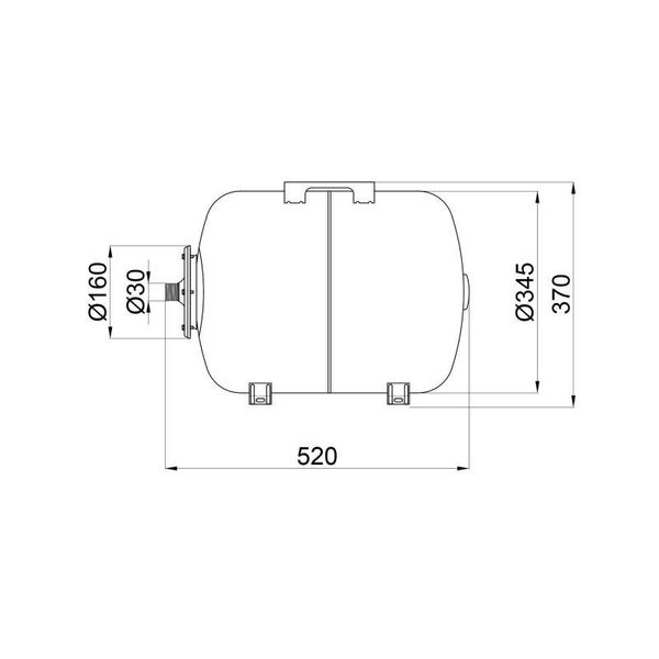 Гідроакумулятор Thermo Alliance 50 л горизонтальний SD00048836 фото