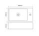 Раковина накладная Mixxus Premium QUADRO-0207 480х260х125mm с отверстием под смеситель (MP6503) MP6503 фото 2