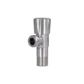 Кран угловой Thermo Alliance Standart 1/2"НН нерж., с керам. буксой TAS347W1515SS SD00053550 фото