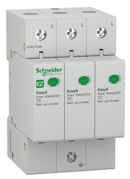 Обмежувач перенапруги Schneider Electric EZ9 (3Р, 45кА, 20кА) (EZ9L33345) 51717/50699 фото