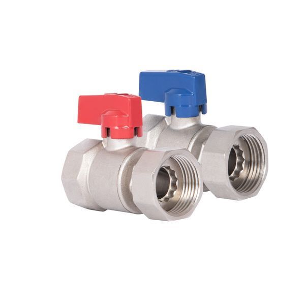 Комплект кранов шаровых Thermo Alliance Standart 1"ВВ прямой, PN40, с накидной гайкой TAS262RBW25 SD00054733 фото