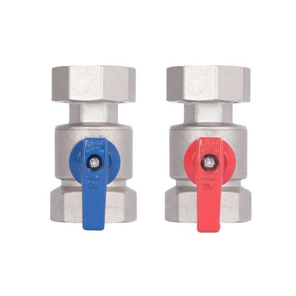 Комплект кранов шаровых Thermo Alliance Standart 1"ВВ прямой, PN40, с накидной гайкой TAS262RBW25 SD00054733 фото