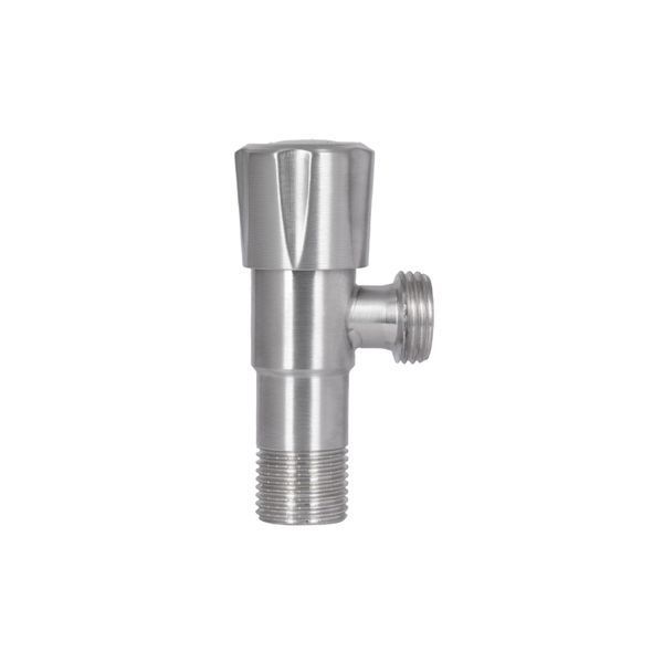 Кран угловой Thermo Alliance Standart 1/2"НН нерж., с керам. буксой TAS347W1515SS SD00053550 фото