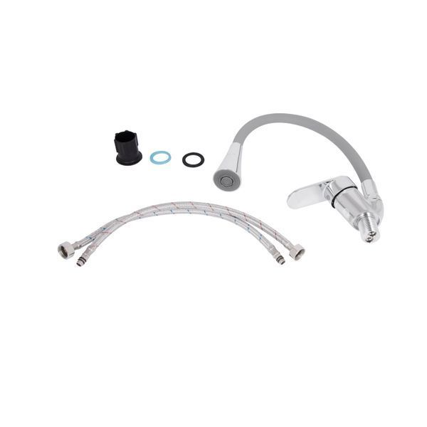 Смеситель для кухни Lidz Tani 008F3 с гибким изливом (k40) LDTAN008F3GCR39507 Chrome/Grey SD00045611 фото