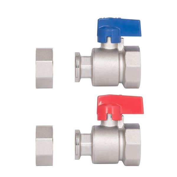 Комплект кранов шаровых Thermo Alliance Standart 1"ВВ прямой, PN40, с накидной гайкой TAS262RBW25 SD00054733 фото