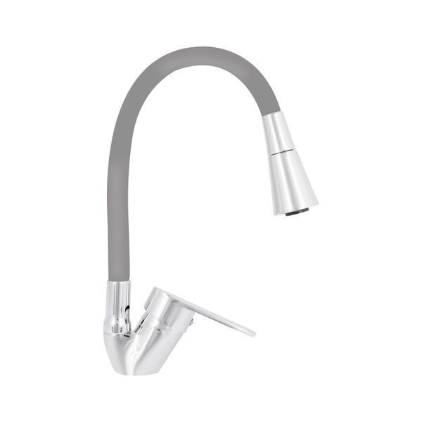 Смеситель для кухни Lidz Tani 008F3 с гибким изливом (k40) LDTAN008F3GCR39507 Chrome/Grey SD00045611 фото