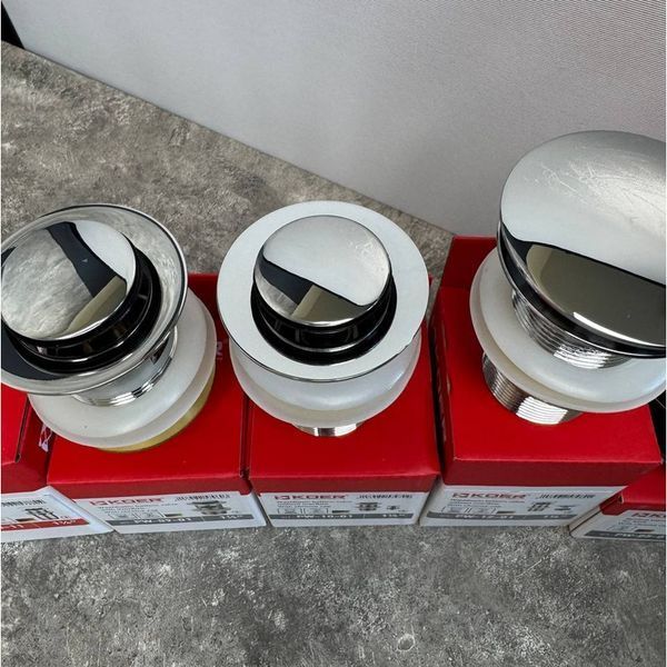 Донный клапан для раковины Koer PW-12-01 1 1/4'' без перелива автоматический СLICK-СLACK (Цвет хром) (KR5798) KR5798 фото