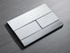 Панель змиву KOER KT-0603-01 240x160x10mm пластикова, кнопка лінійна (колір хром) (KR5319) KR5319 фото 4