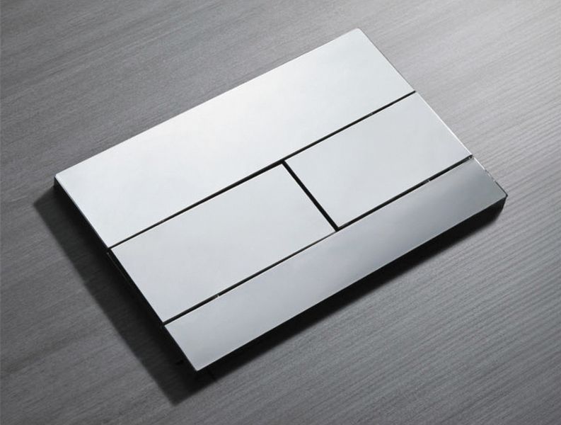 Панель змиву KOER KT-0603-01 240x160x10mm пластикова, кнопка лінійна (колір хром) (KR5319) KR5319 фото