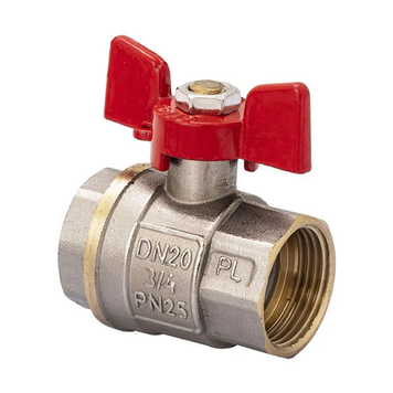 Кран шаровый FERRO PL 3/4" ГГБ art. 602 (латунный шар) (FE0557) FE0557 фото