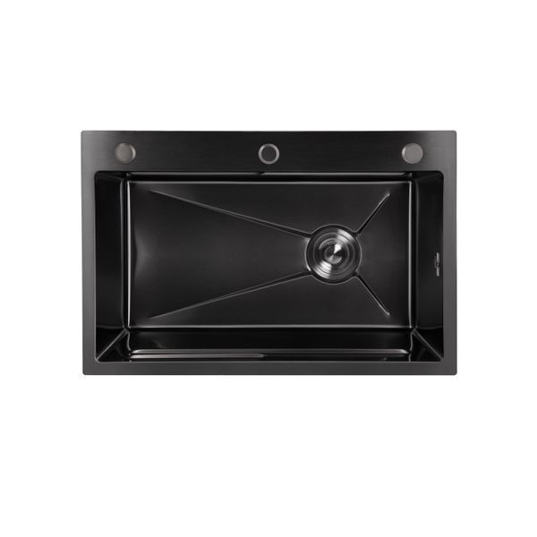 Мойка для кухни интегрированная Lidz Handmade H6845B Brushed Black PVD 3,0/1,0 мм LDH6845BRUBLM49456 SD00055580 фото