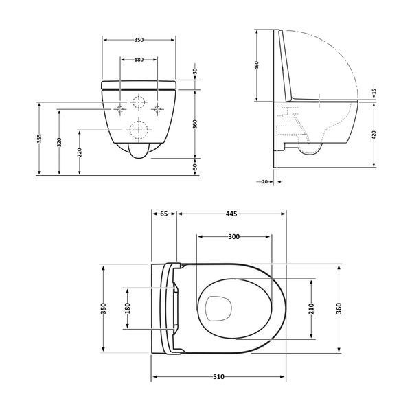 Унитаз подвесной Qtap Scorpio ML Ultra Quiet 520&times;365&times;365 мм, с сиденьем Soft-close MagLock, White QTSCOML26W49624 SD00055748 фото