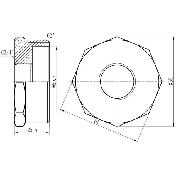 Футорка SD Forte 2"х3/4" НВ SF3745020 SD00002740 фото