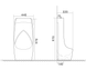 Пісуар підлоговий MIXXUS PREMIUM BEVEL-0902 440x320x970mm з краном для пісуара (MP6666) MP6666 фото 8