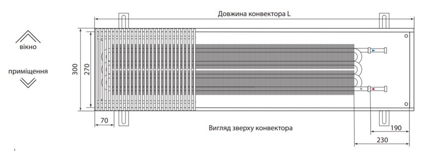 Внутрипольный конвектор Fancoil с природной конвекцией FC 125 (+3) 300 1426390474 фото