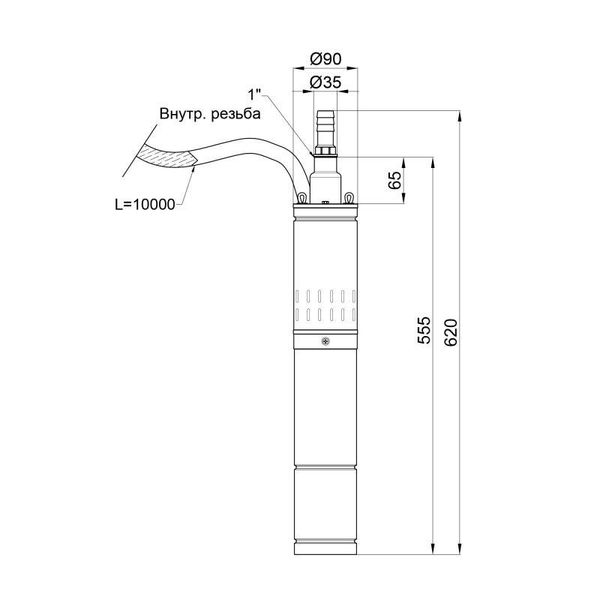 Насос заглибний шнековий Thermo Alliance 4QGM1,2-50-0,37 SD00046801 фото