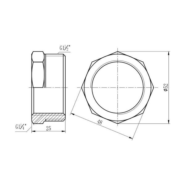 Футорка SD Forte 1/2х1" 1/4 НВ SF3744032 SD00002741 фото