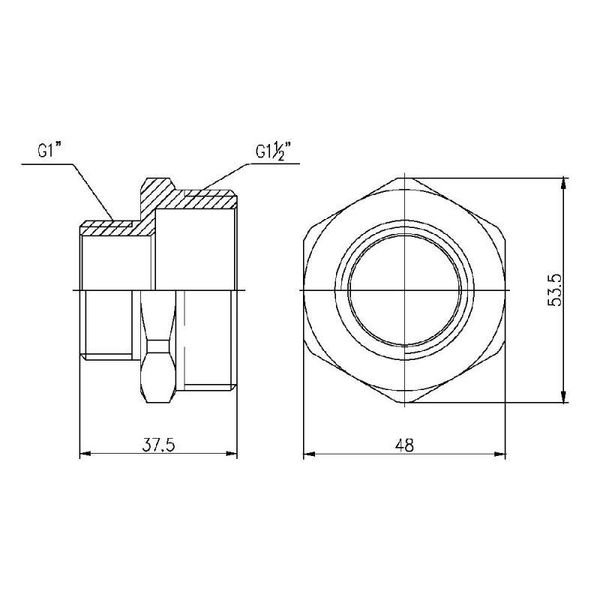 Ніпель редукційний SD Forte 1" 1/2х1" SF3594025 SD00002576 фото