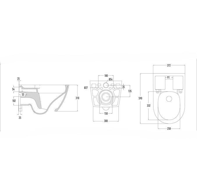 Комплект: Koer TB-0301 Smart Унитаз-биде подвесной TB-0101 с электронным управлением + Инсталляция KT-0409 + панель KT-0609-01 Chrome (KR6116) KR6116 фото