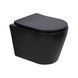 Унітаз підвісний Qtap Scorpio Ultra Quiet безобідковий з сидінням Soft-close MATT BLACK QT14332380AMB SD00052569 фото 1