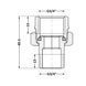 Сгон-американка Thermo Alliance Standart 3/4"ВН никель, прямой TAS190W20 SD00053401 фото 8