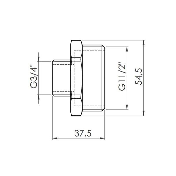 Ніпель редукційний SD Forte 1" 1/2х3/4" SF3594020 SD00002578 фото