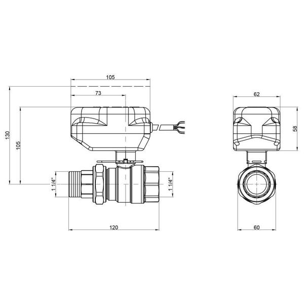 Кран шаровой зонный Icma 1" 1/4 №341 SD00010538 фото