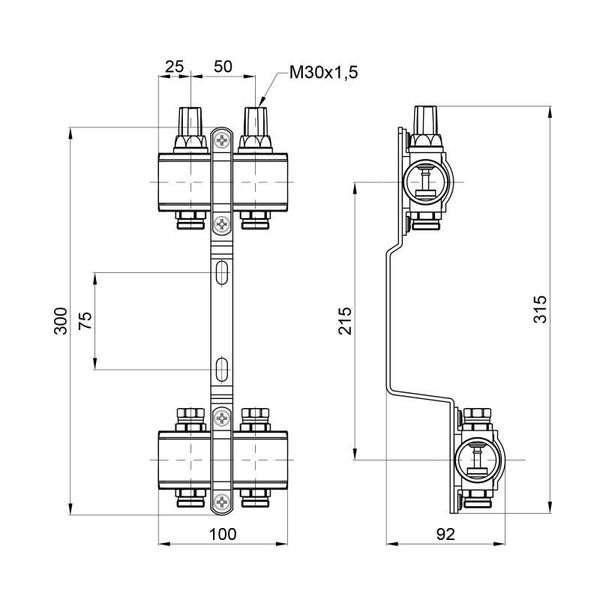 Коллектор SD Forte 1" 2 выхода SF002W2 SD00039962 фото