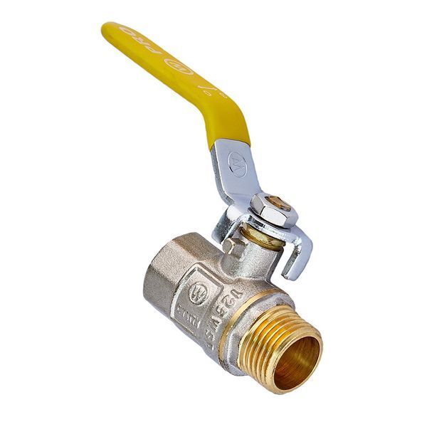 Кран шаровой Waterpro WP607-15FML-Y - 1/2" FML ГШВ YELLOW, ручка "рычаг" желтая (WP2931) WP2931 фото